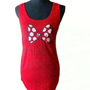 Disney Tops Disney Parks Minnie Mouse Classic Bows Red Sleeveless Tank